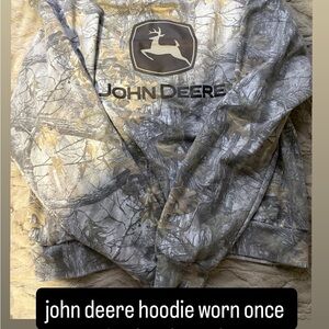 John Deere Gray and Green Camouflage Sweatshirt